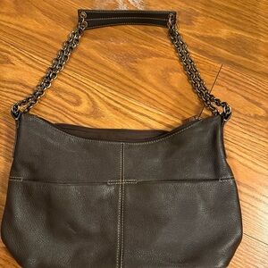 The Sak Chocolate Leather Shoulder Bag